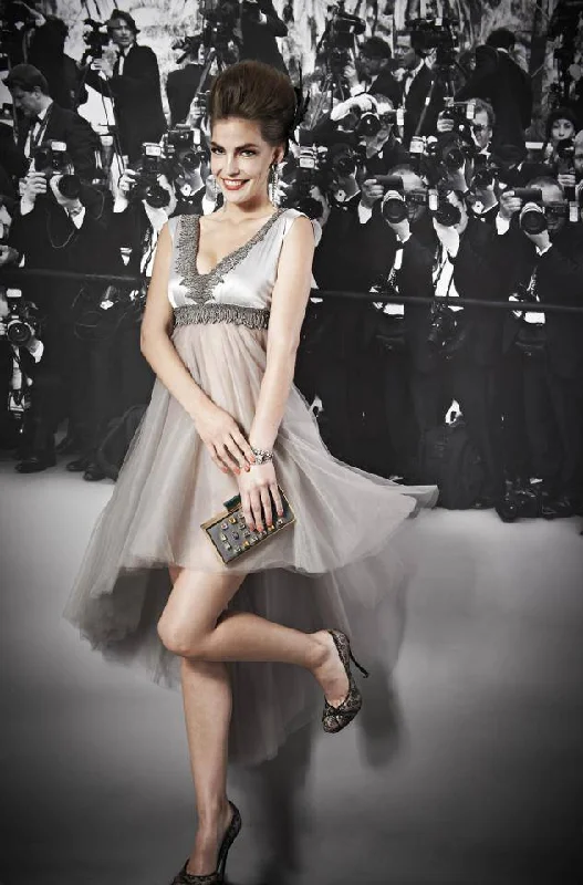 NUDE TULLE EVENING DRESS Tulle Ball Gown