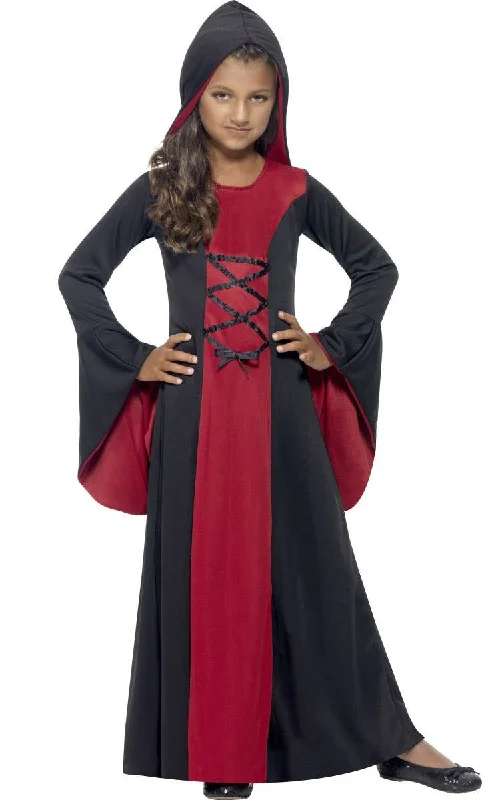 Vampire Girls Red and Black Hooded Robe