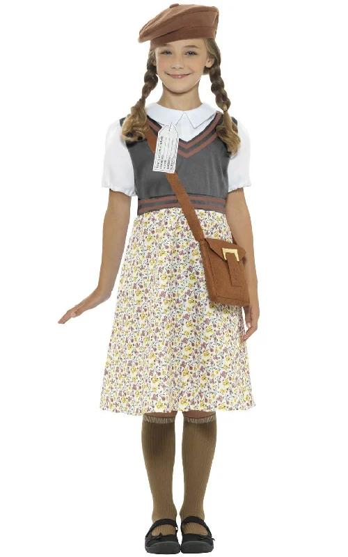 WW2 Evacuee School Girl 1940s Kids Costume