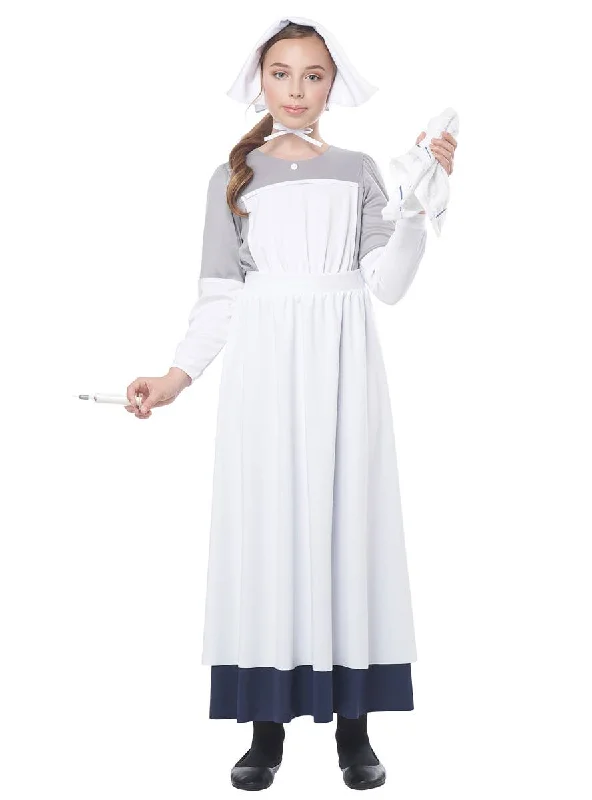 Victorian Civil War Nurse Girls Fancy Dress Costume