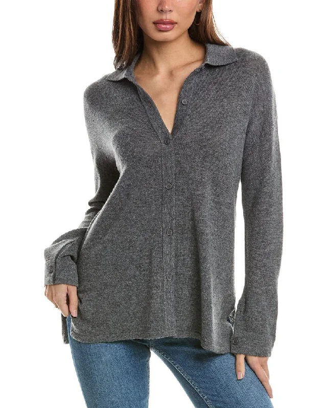 Hannah Rose Wool & Cashmere-Blend Shirt Christmas sweaters