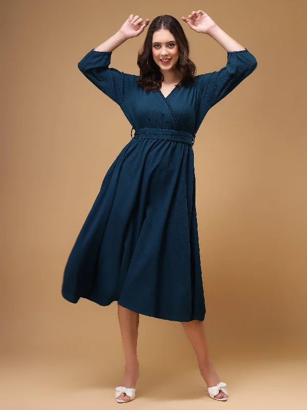 Ayesha Blue Midi Dress New Year's Eve midi dresses