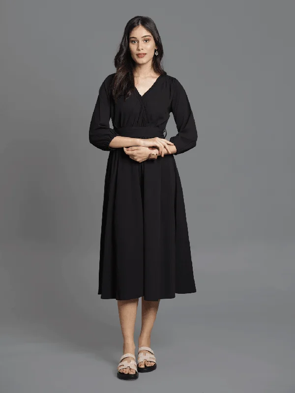 Bani Women V Neck MIDI Dress Anniversary midi dresses