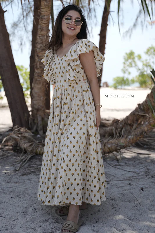 Pristine Petal Cotton Midi Dress Silk midi dresses