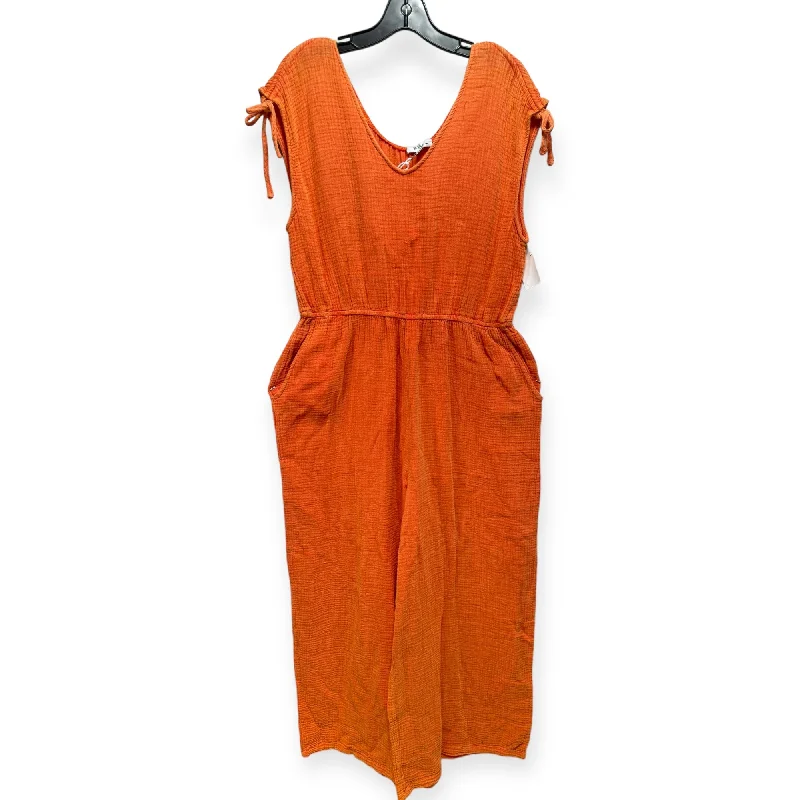 Jumpsuit By Polygram In Orange, Size: L Cotton unclassified dresses
