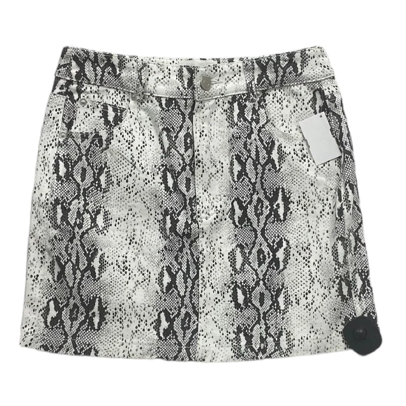 Snakeskin Print Skirt Mini & Short Cotton Candy, Size S Lace Detail Mini Skirt