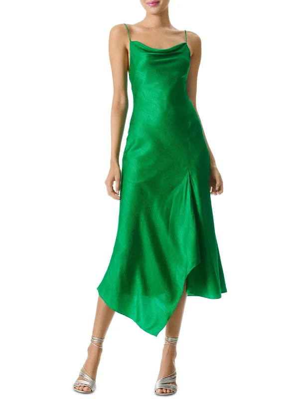 Womens Silk Long Evening Dress Maxi Skirt Trendy