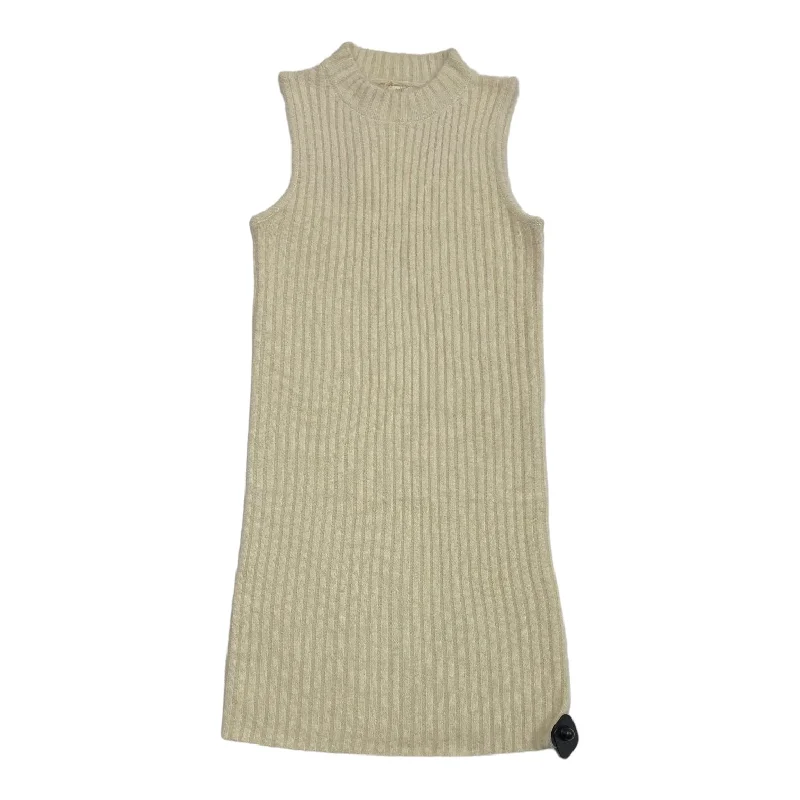 Dress Sweater By Mystree In Cream, Size: M Long Knit Sweater Dress