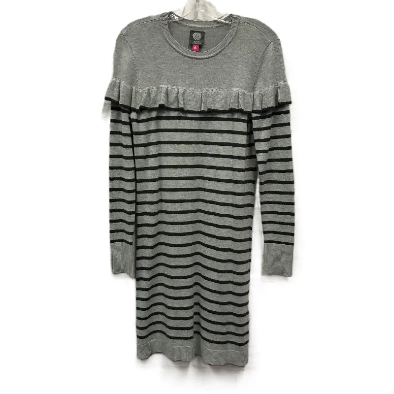 Dress Sweater By Vince Camuto In Grey, Size: M Chunky Knit Sweater Dress