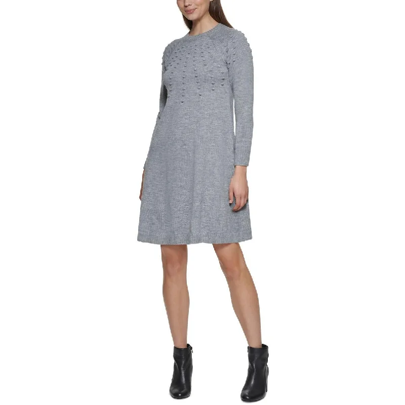 Petites Womens Knit Short Sweaterdress Sweater Dress Outfit